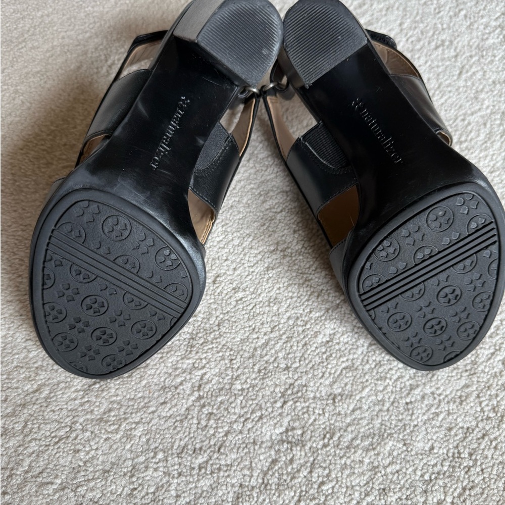 Naturalizer Black Open-Toe Heels - Picture 6 of 7